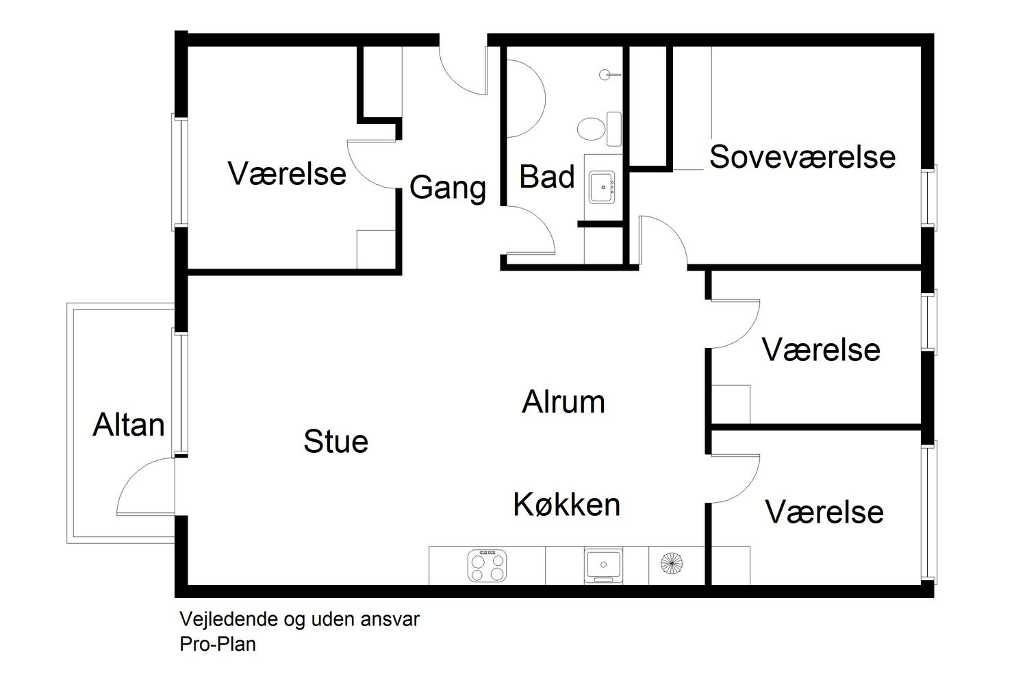 Tranevej 6B, 1. tv. floor plan 0