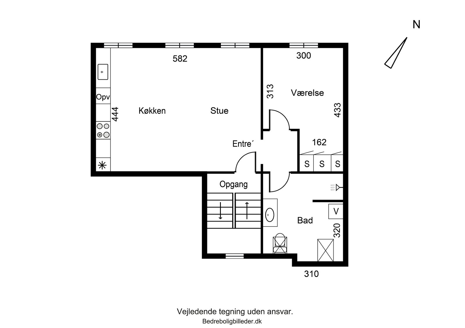 Helligkorsgade 16, 2.th floor plan 0